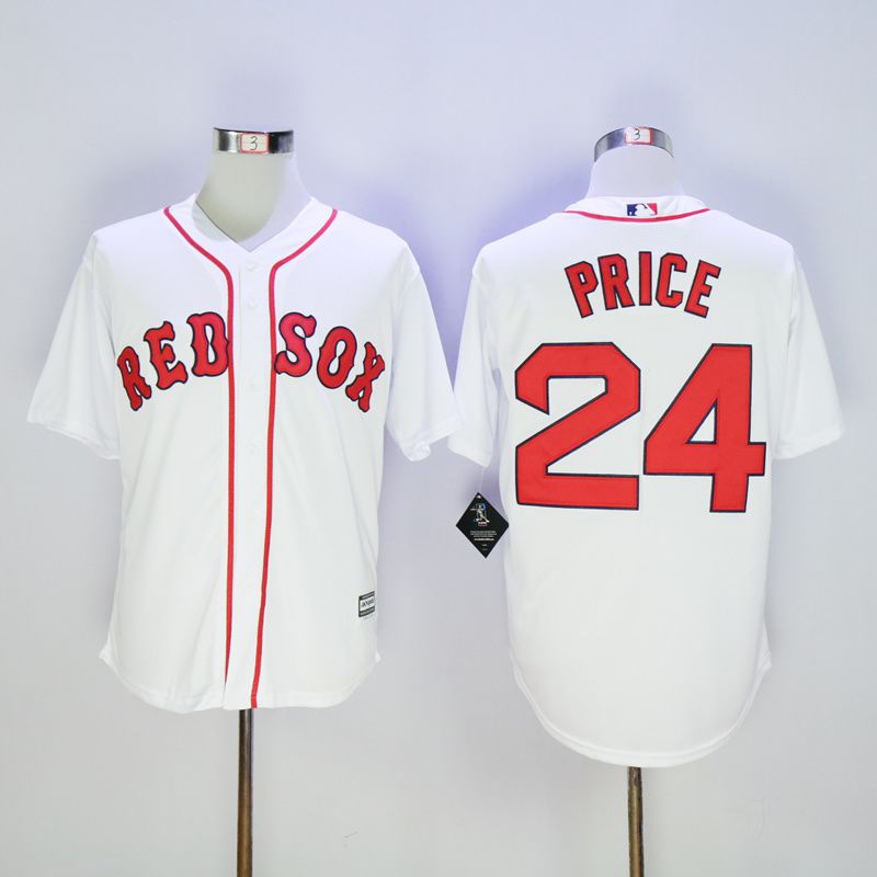 Men Boston Red Sox 24 Price White MLB Jerseys